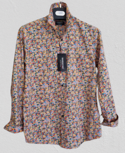 CHERRY FLORAL PRINT LONG SLEEVE SHIRT