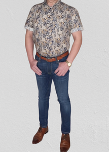 PAISLEY BROWN SHORT SLEEVE SHIRT