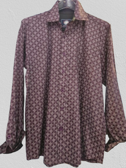 RECTANGLE PRINT LONG SLEEVE SHIRT