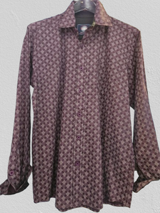 RECTANGLE PRINT LONG SLEEVE SHIRT
