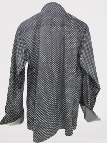 POPLIN MINI PATTERN PRINT LONG SLEEVE SHIRTS