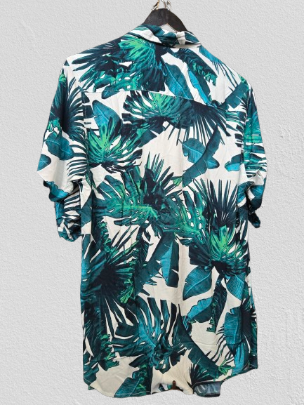 DITSY LEAF PRINT SHORT SLEEVE SHIRT