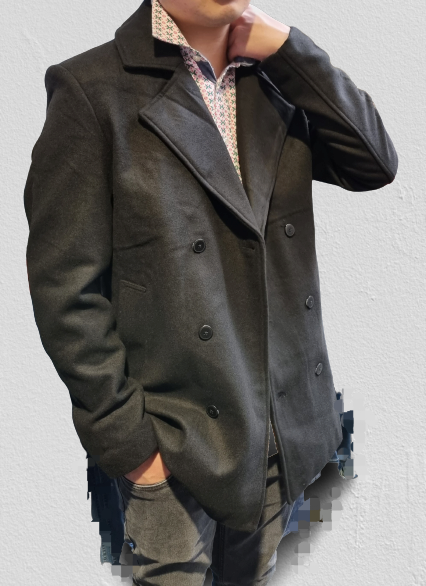 MEN'S WOOL BLEND PEA COAT